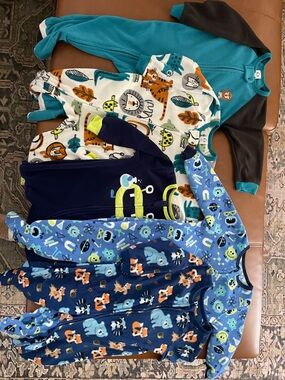 Lot of Baby Footie Sleepers - micro-fleece